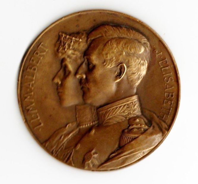 Belgien - Militærmedalje - Albert I/Elisabeth-medalje/gravør: G. DEVREESE - 1916