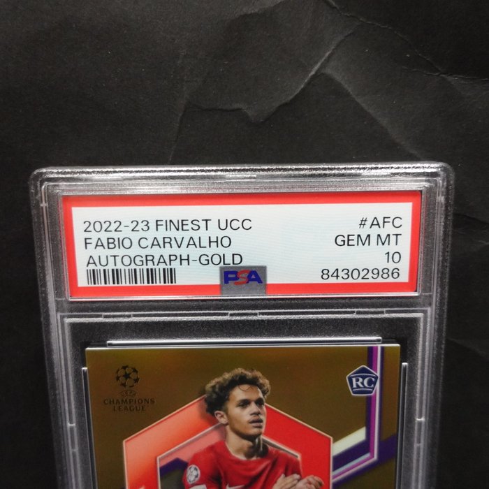 2022/23 - Topps - Finest UCC - Fabio Carvalho - #AFC Autograph - Gold /50 - 1 Graded card - PSA 10