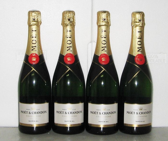 Moët  Chandon, Impérial - Champagne Brut - 4 Flasker (0,75 L)