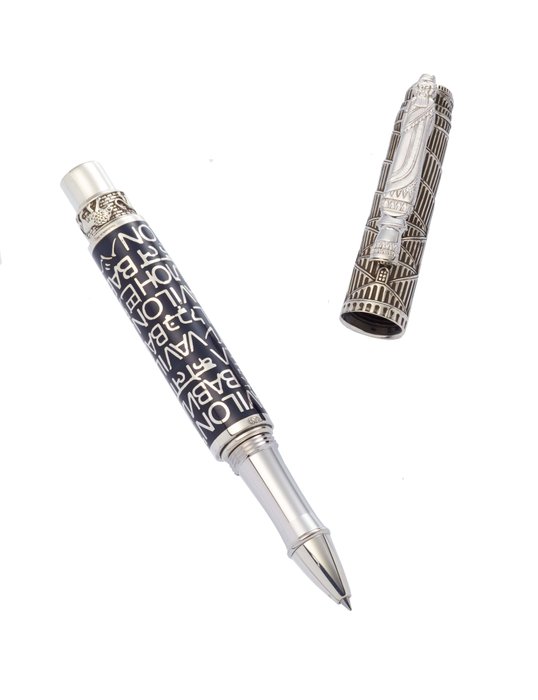 Urso - penna roller Babel collection in argento e smalti edizione limitata - Rollerpen