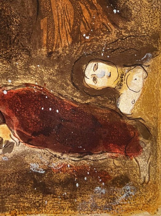 Marc Chagall (1887-1985) - Ruth at the feet of Boaz