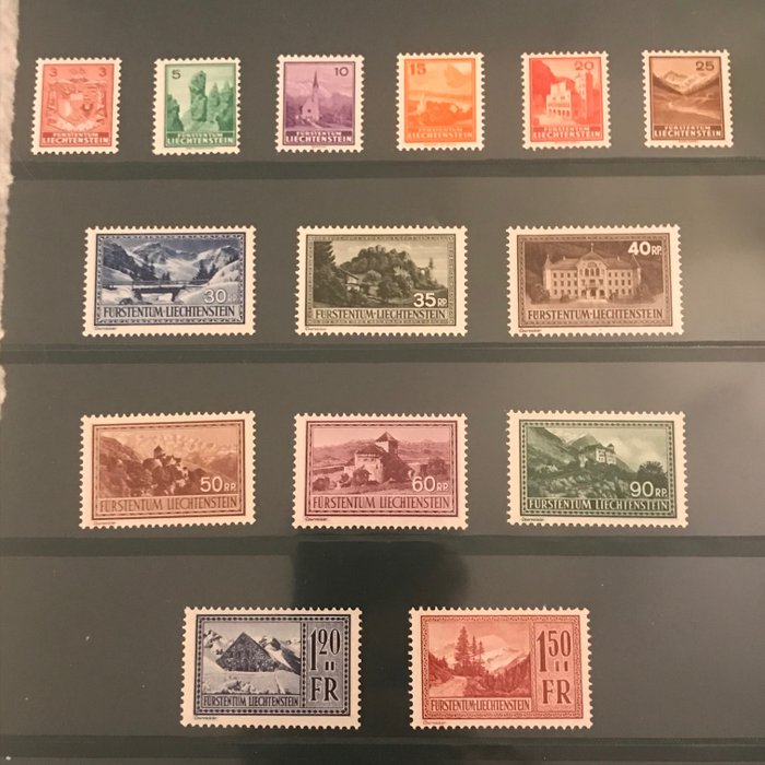 Liechtenstein 1934 - Landskaber - Michel 126/139