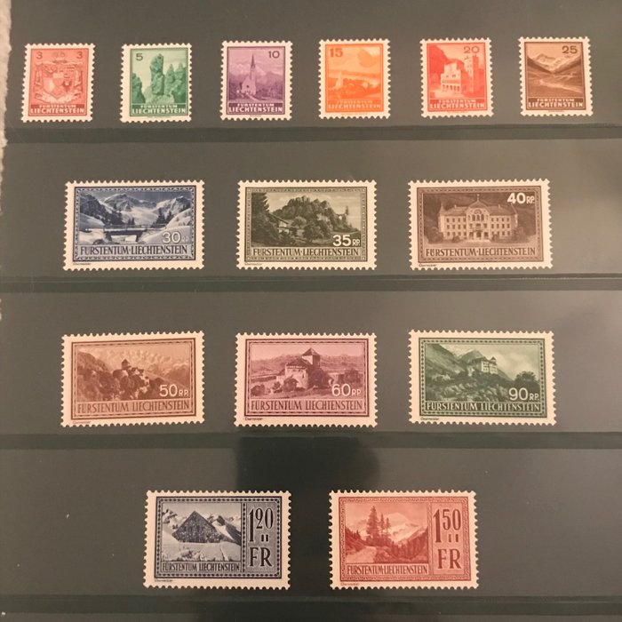 Liechtenstein 1934 - Landskaber - Michel 126/139