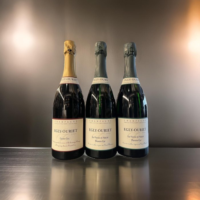 Egly Ouriet 2x Les Vignes de Vrigny 1er Cru  Grand Cru - Champagne - 3 Flasker (075 L)