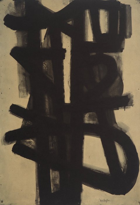 Pierre Soulages (1919-2022) - Peinture 1947