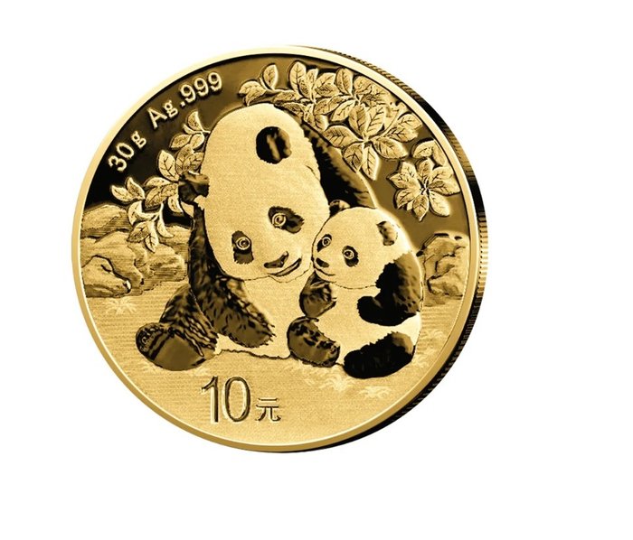 Kina. 10 Yuan 2024 Panda - Gold Edition, 30g (.999)  (Ingen mindstepris)