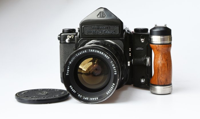 Asahi Pentax 6x7 MLU met Super Multi coated Takumar 6x7 1:45/75 Storformat kamera