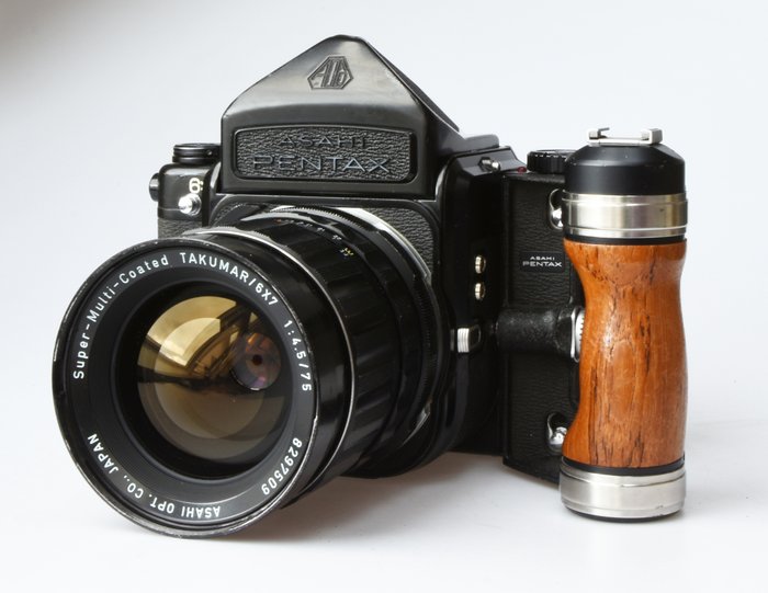 Asahi Pentax 6x7 MLU met Super Multi coated Takumar 6x7 1:45/75 Storformat kamera