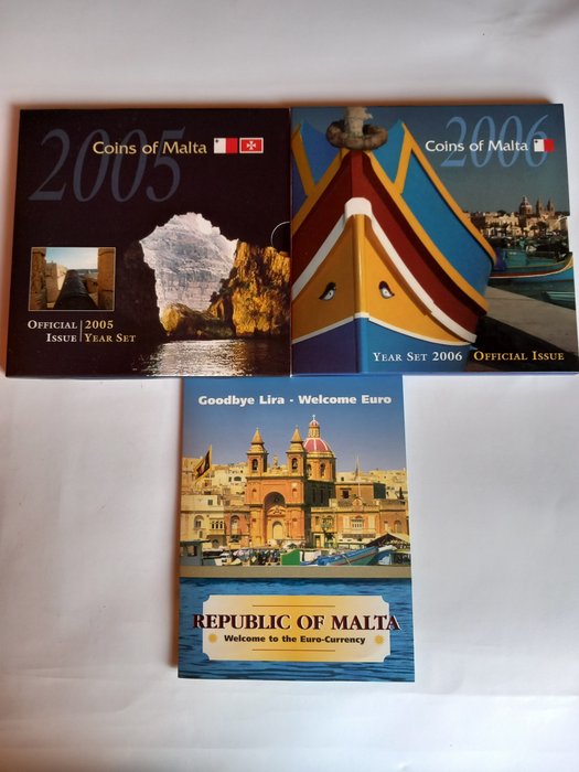 Malta Year Set (FDC) 2005/2006 (3 sets)  (Ingen mindstepris)