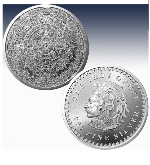 Mexico. Silver medal ND Aztec Calendar, 1 Oz (.999)  (Ingen mindstepris)