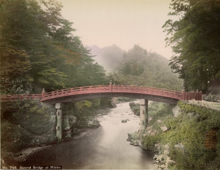 Yokohama School Kusakabe Kimbei Farsari - 5 vues/scènes du Japon temples paysages