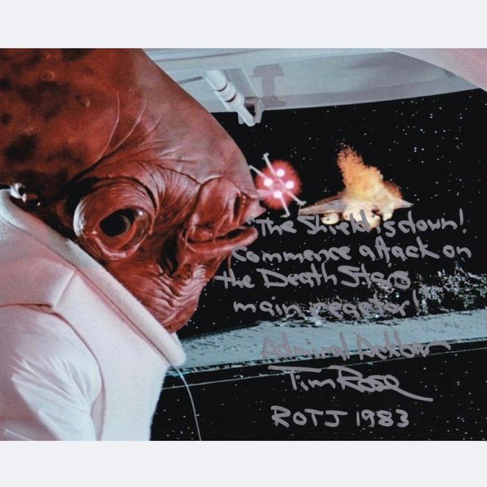 Star Wars Episode VI: Return of the Jedi - Signed by Tim Rose (Admiral Ackbar) - with VERY RARE quote!