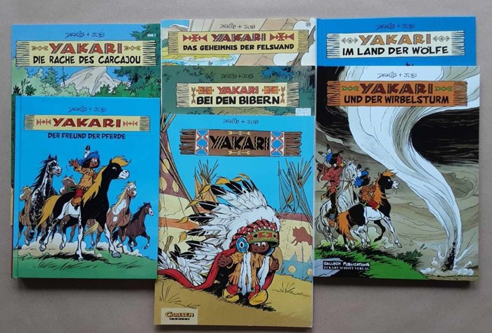 Yakari - "Im Land der Wölfe", "...und der Wirbelsturm", "Yakari", "Yakari bei den Bibern" et al. - 7 Album