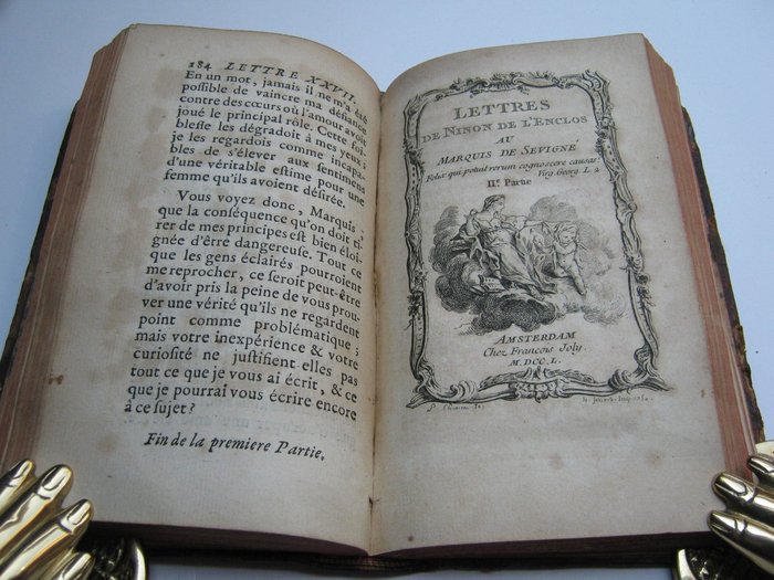 Louis Damours ou Claude Prosper Jolyot de Crébillon - Lettres de Mademoiselle de Ninon de Lenclos - 1750