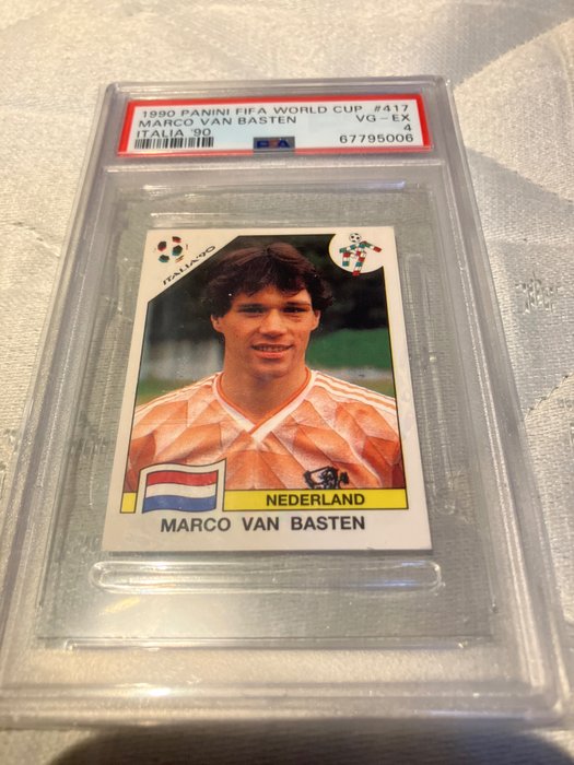 1990 - Panini - Italia 90 World Cup - Marco van Basten - #417 - 1 Graded sticker - PSA 4