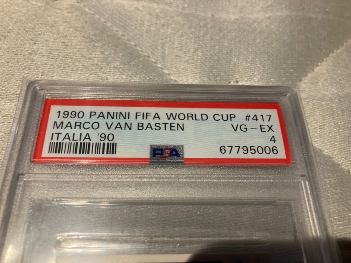 1990 - Panini - Italia 90 World Cup - Marco van Basten - #417 - 1 Graded sticker - PSA 4