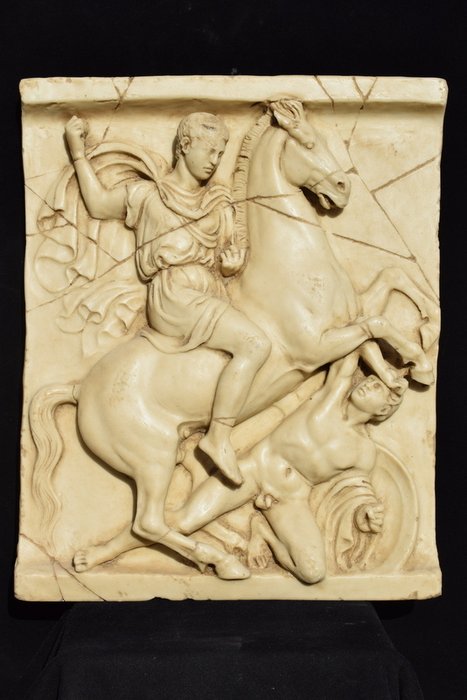 Relief Rilievo Greco/Romano - 49 cm - Marmorstøv