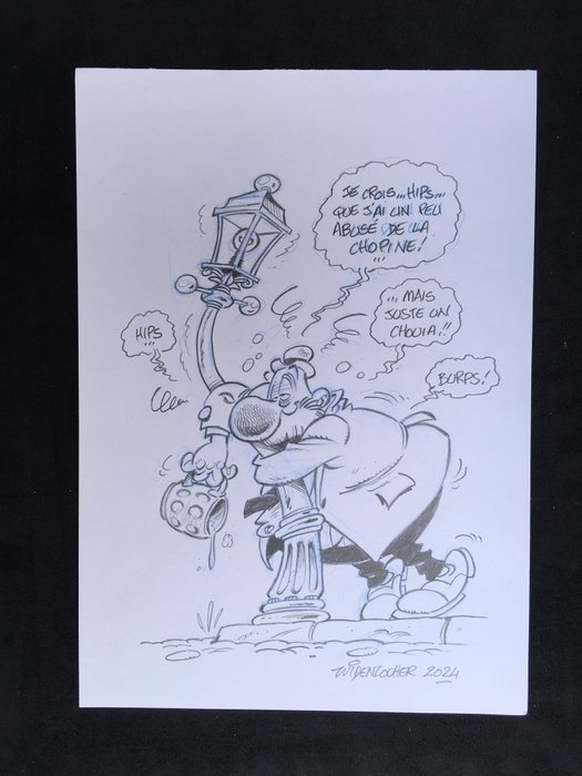 Windenlocher - 1 Original drawing - Achille Talon - Papa Talon et le lampadaire - 2024