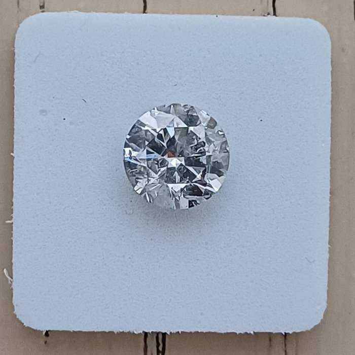 Ingen mindstepris - 1 pcs Diamant  (Natur)  - 1.13 ct - Rund - H - I1 - Gemewizard Gemological Laboratory (GWLab)