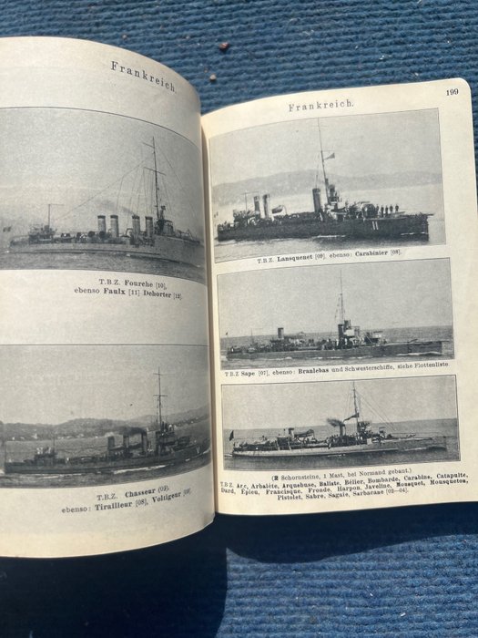 Germany - Kaiserliche Marine WW1 Ship Recognition Manual 'Taschenbuch Kriegsflotten' - Submarines - Destroyers - Netherlands - England - Germany - USA - Russia - France - 1914/1915