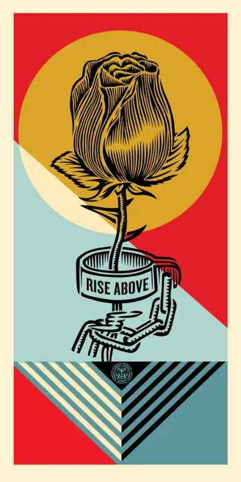 Shepard Fairey (OBEY) (1970) - Rise Above Geometric