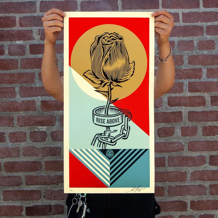 Shepard Fairey (OBEY) (1970) - Rise Above Geometric