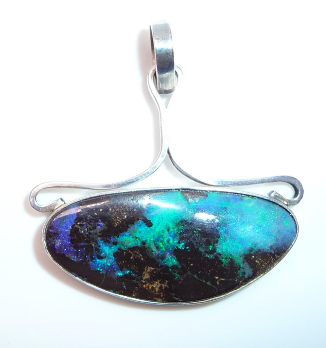 Ingen mindstepris - Vedhæng Sølv -  20.00ct. tw. Opal - Australsk Boulder Opal