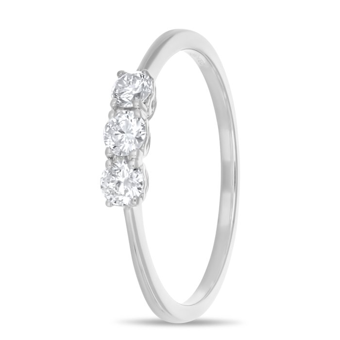 Ring - 18 kraat Hvidguld -  0.30ct. tw. Diamant (Natur)