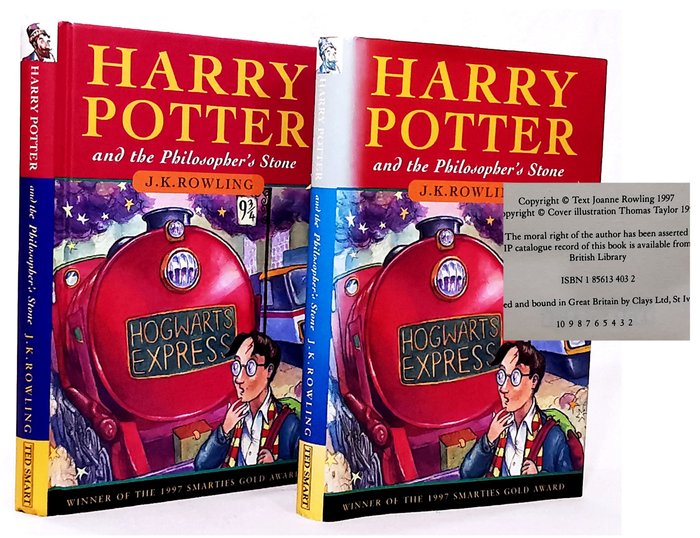 Joanne Rowling - Harry Potter and the Philosopher's Stone [Very Rare Second Print/ Copyright Error] - 1998