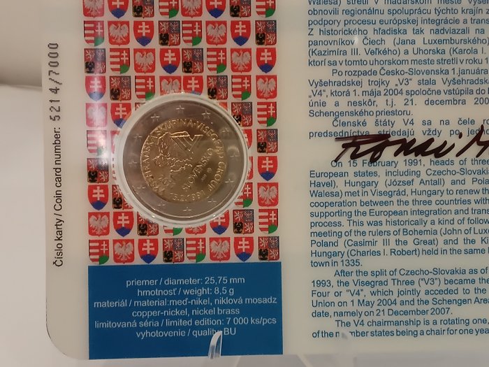 Slovakiet. 2 Euro 2011 "Visegrad" (firmata autore)  (Ingen mindstepris)