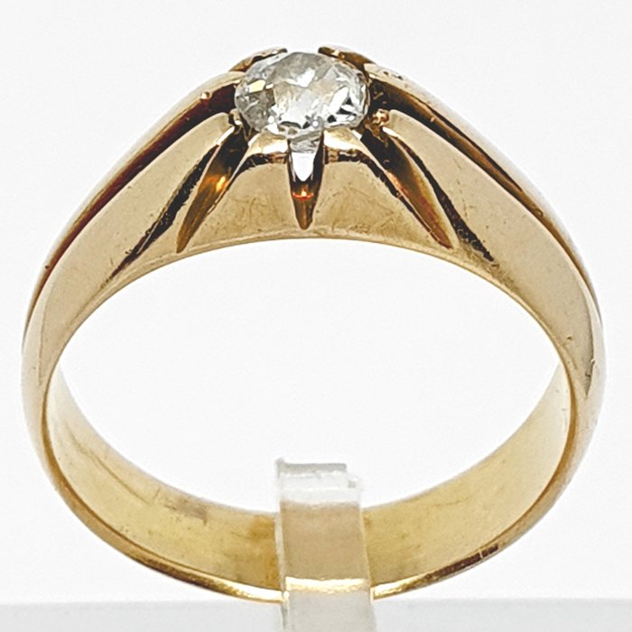 Ring - 18 kraat Gulguld -  0.30ct. tw. Diamant (Natur)