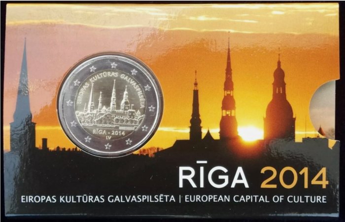 Letland. 2 Euro 2014 "Riga - European Capital of Culture"  (Ingen mindstepris)