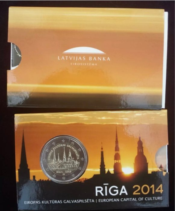 Letland. 2 Euro 2014 "Riga - European Capital of Culture"  (Ingen mindstepris)