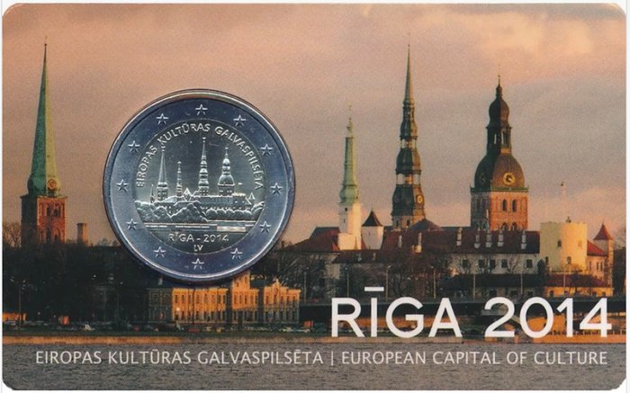 Letland. 2 Euro 2014 "Riga - European Capital of Culture"  (Ingen mindstepris)