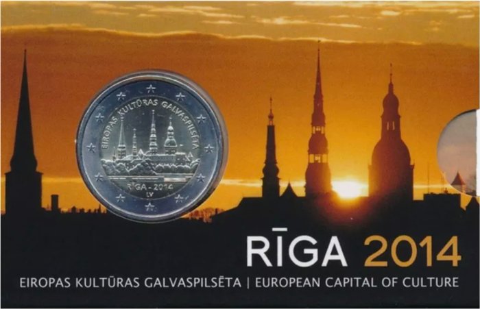 Letland. 2 Euro 2014 "Riga - European Capital of Culture"  (Ingen mindstepris)