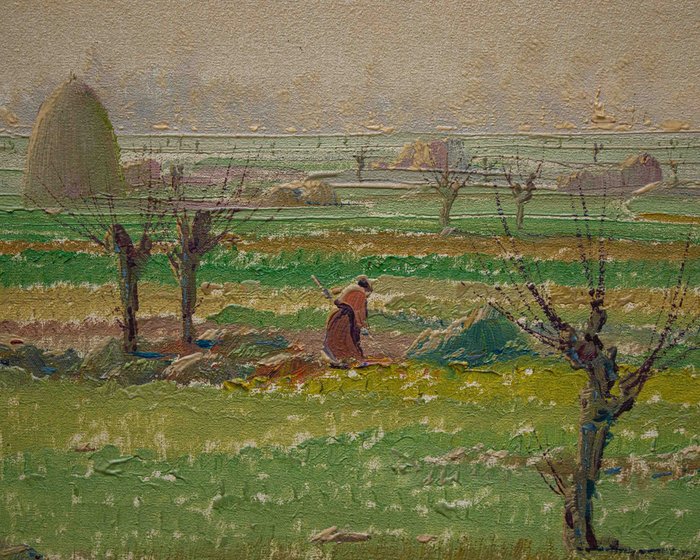 Giuseppe Pessina (Milano, 1893 – ivi, 1967) - Paesaggio collinare