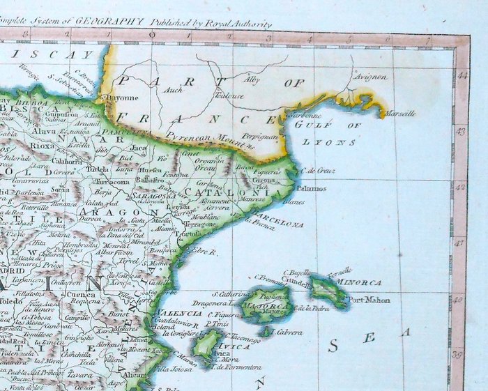 Europa - Spanien / Portugal; Bowen - A new  accurate map of Spain and Portugal - 1721-1750