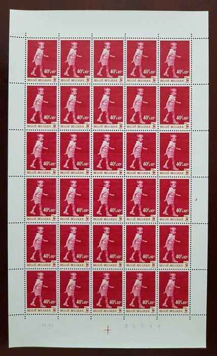 Belgien 1963 - 1262/1268 Røde kors i ark af 30 MNH