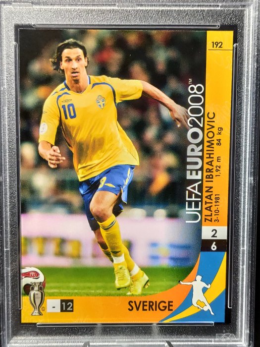 2008 Panini UEFA Euro Zlatan Ibrahimović #192 PSA 8 Graded card