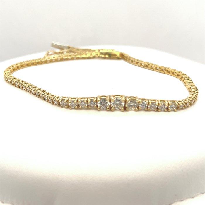 Armbånd - 14 karat Gulguld -  5.63ct. tw. Diamant (Natur)