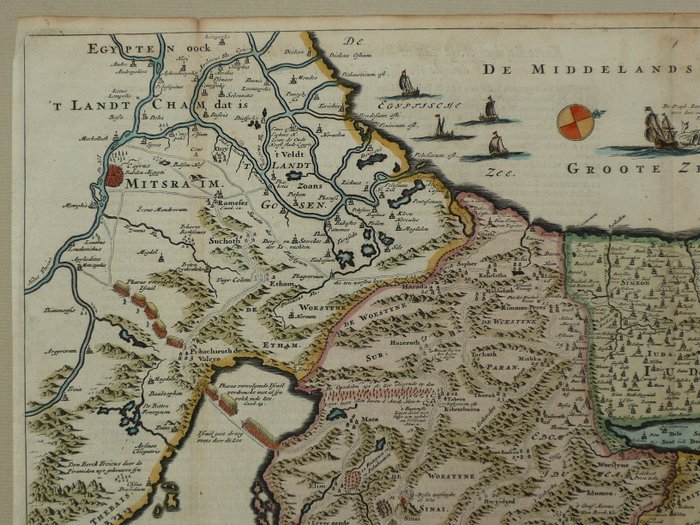 Middle East - Israel / Palæstina / Jeruzalem / Hellige Land; Daniel Stoopendaal - Perigrinatie ofte Veertich-Jarige Reyse der Kinderen Israëls - 1702