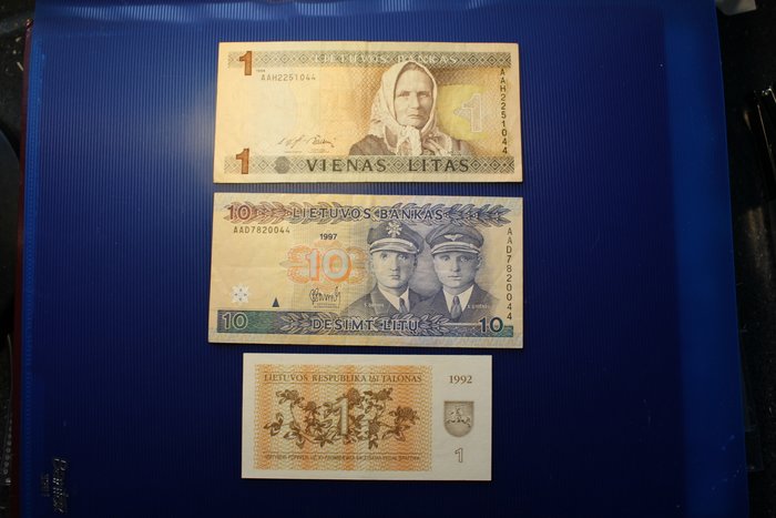 Litauen. - 4 banknotes including Pick 24 - various dates  (Ingen mindstepris)