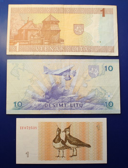 Litauen. - 4 banknotes including Pick 24 - various dates  (Ingen mindstepris)