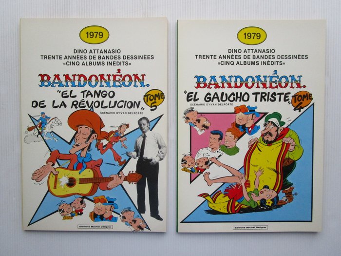 Attanasio - Trente années de bandes dessinées T1 à T5 - 5x B - 5 Album - Første udgave - 1979