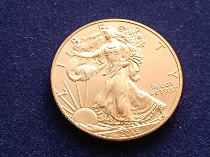 Förenta staterna. 1 Dollar 2015 Liberty, 1 Oz (.999)  (Ingen mindstepris)