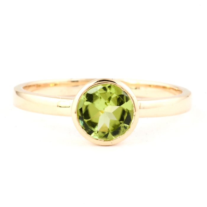 Ingen mindstepris - Ring - 14 karat Gulguld -  0.81ct. tw. Peridot