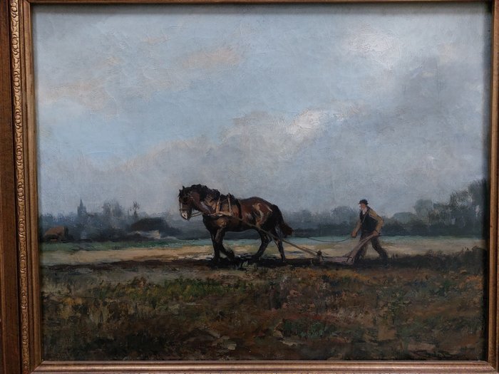 Cornelis de Bruin (1870-1940) - Ploeger bij Soest