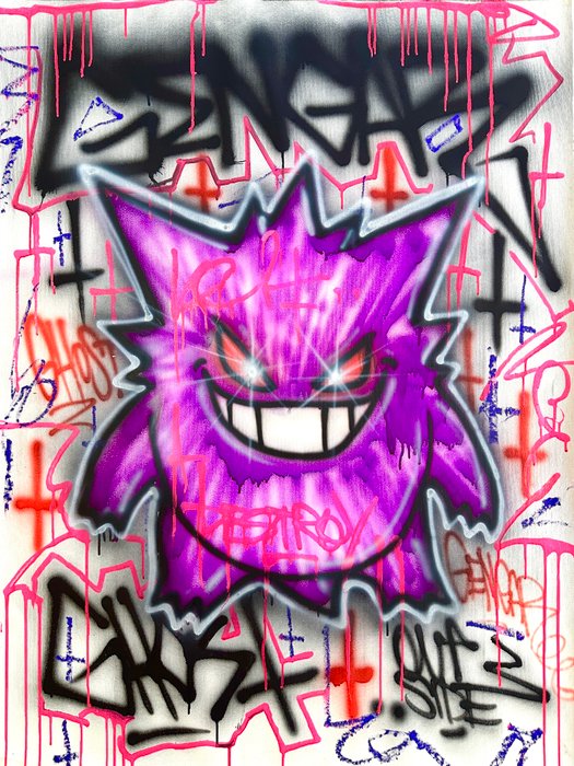 Outside313 - Gengar Pokémon ghost - Graffiti Spraypaint