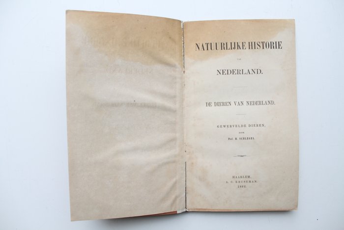 H. Schlegel  PW.M. Trap (lith.) - Natuurlijke historie van Nederland - De Kruipende dieren - 1870