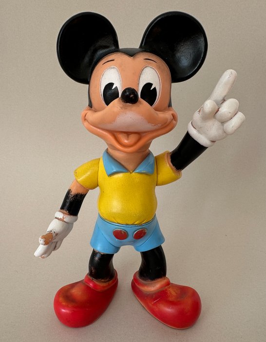 Mickey Mouse - 2 Knirkende figurer - Walt Disney Production